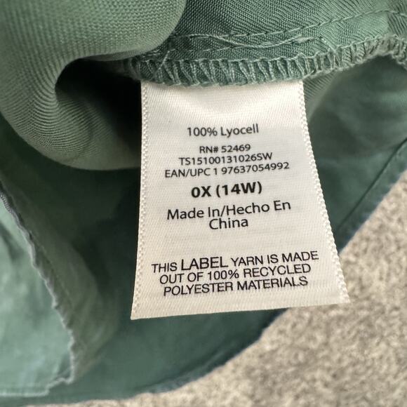 Terra & Sky Peplum Top Sz 0X 14W Plus Peasant Prairie Boho Cottagecore Fairycore - Picture 6 of 8